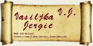 Vasiljka Jergić vizit kartica